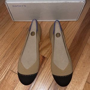 Rothy’s NIB Camel Captoe Rounded Toe Ballet Flat US 8